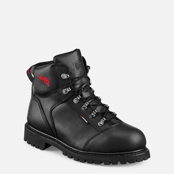 Men\'s Red Wing Truwelt 6-inch Waterproof Work Boots Black | NZ9378YSL