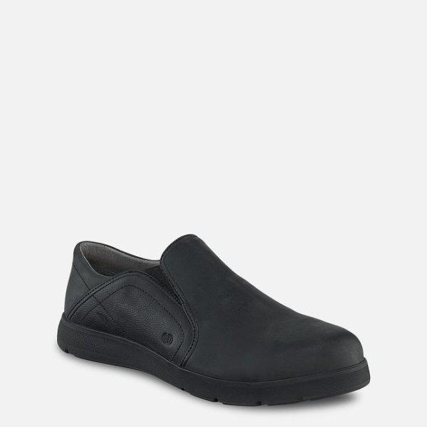 Men\'s Red Wing Zero-G Lite Safety Toe Slip-On Work Shoes Black | NZ7643YZI