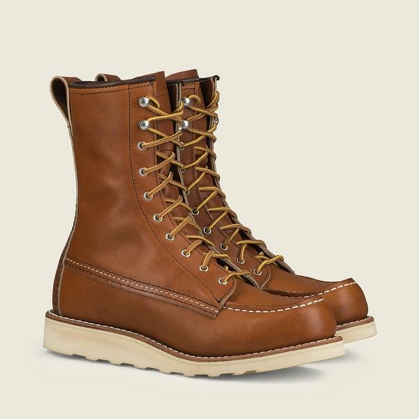 Women's Red Wing 8-inch Moc Tall Boot Heritage Boots Brown | NZ1027BAE