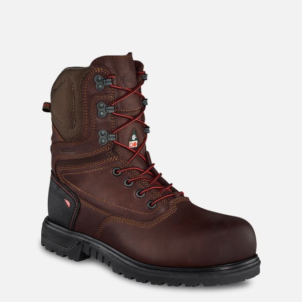 Women\'s Red Wing Brnr XP 8-inch Waterproof CSA Work Boots Brown | NZ1746GTP