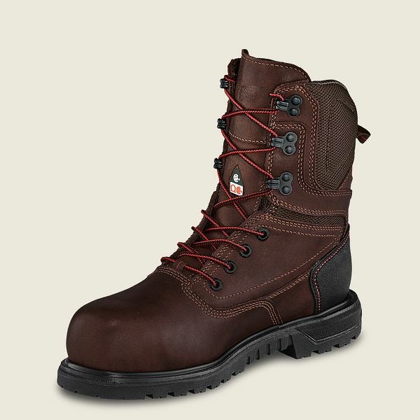 Women's Red Wing Brnr XP 8-inch Waterproof, CSA Soft Toe Boots Black | NZ7014OXG