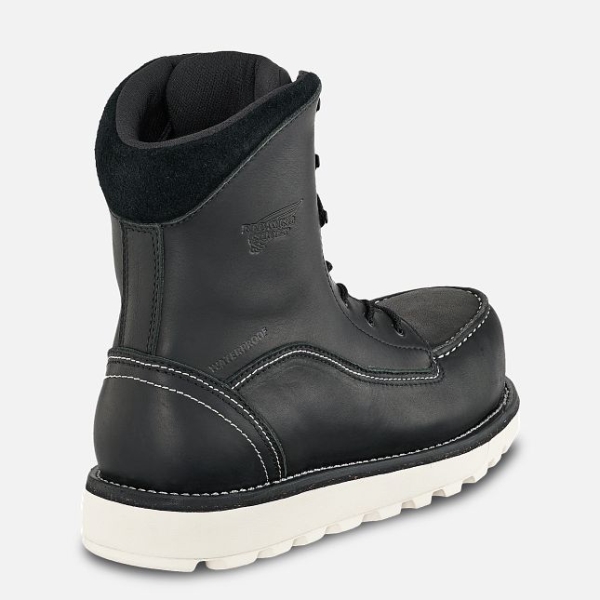 Women's Red Wing Traction Tred Lite 8-inch Waterproof CSA Work Boots Black | NZ1763CUL