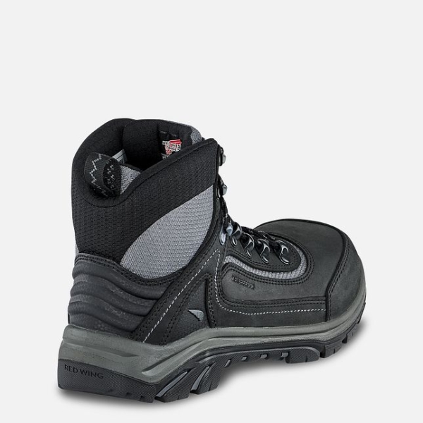 Women's Red Wing Tradeswoman 6-inch Waterproof CSA Hiker Work Shoes Black / Grey | NZ0173YLM