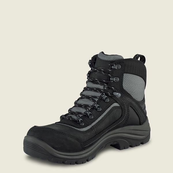 Women's Red Wing Tradeswoman 6-inch Waterproof Safety Toe Boot Hiking Boots Black | NZ0187MHU