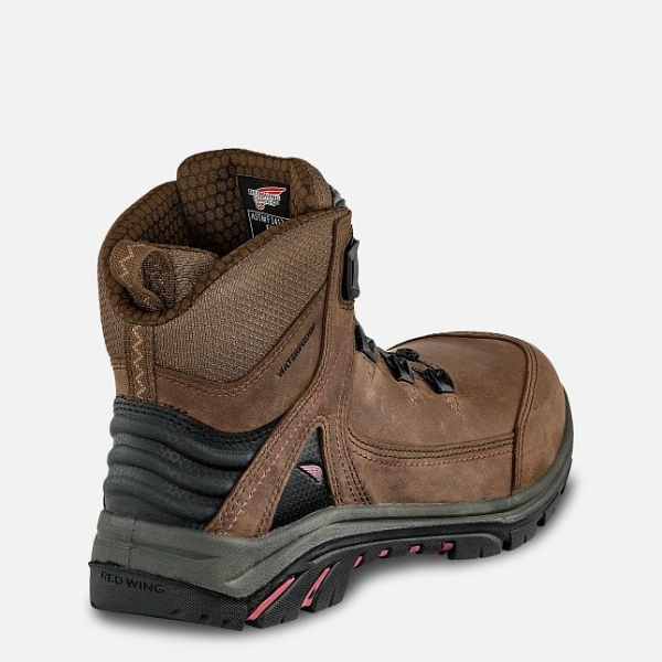 Women's Red Wing Tradeswoman 6-inch Waterproof Work Boots Brown | NZ3640ZTY