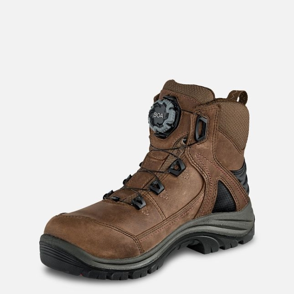 Women's Red Wing Tradeswoman 6-inch Waterproof Work Boots Brown | NZ3640ZTY