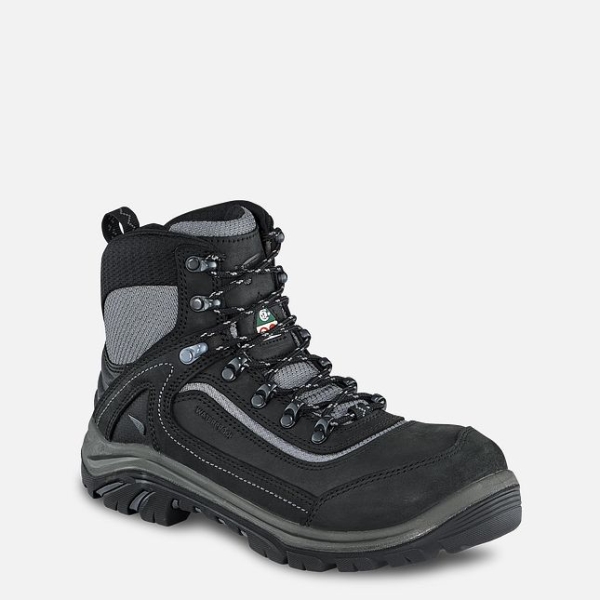 Women\'s Red Wing Tradeswoman 6-inch Waterproof CSA Hiker Work Boots Black / Grey | NZ6475PRE