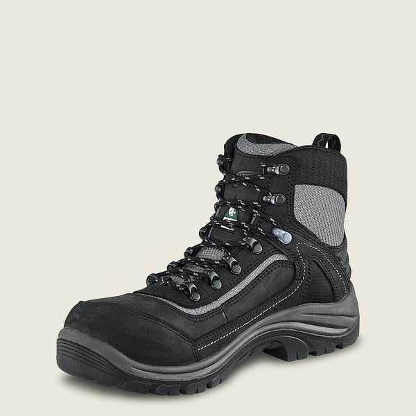 Women's Red Wing Tradeswoman 6-inch Waterproof CSA Safety Toe Hiking Boots Black | NZ7269KBM