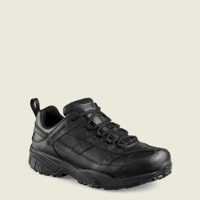 Men's Red Wing Athletics Soft Toe Work Shoes Black | NZ5871EHJ
