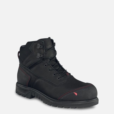 Men's Red Wing Brnr XP 6-inch Waterproof Safety Shoes Black | NZ2847FLP