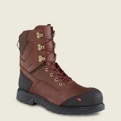 Men's Red Wing Brnr XP 8-inch Insulated, Waterproof Safety Toe Boots Black | NZ3467ABO