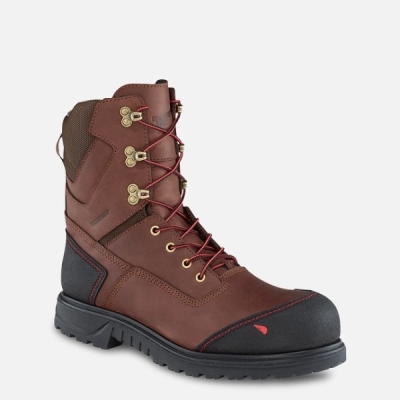 Men's Red Wing Brnr XP 8-inch Insulated, Waterproof Work Boots Brown | NZ5921BIG