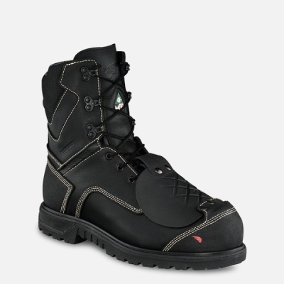 Men's Red Wing Brnr Xp 8-inch Waterproof, Metguard CSA Work Shoes Black | NZ3129PEJ