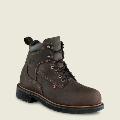 Men's Red Wing DynaForce 6-inch Insulated, Waterproof Safety Toe Boot Work Boots Brown | NZ1298WRE