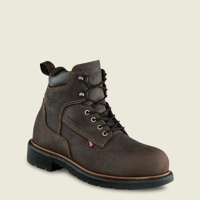 Men's Red Wing DynaForce 6-inch Insulated, Waterproof Soft Toe Boot Work Boots Brown | NZ9183RDP