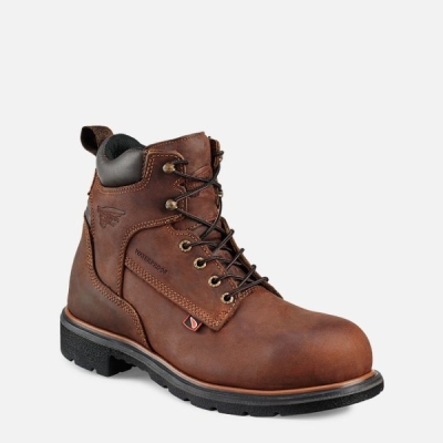 Men's Red Wing Dynaforce® 6-inch Waterproof Work Boots Brown | NZ9105DSO