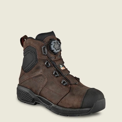 Men's Red Wing Exos Lite 6-inch Waterproof Safety Toe Boots Brown / Black | NZ0169WKY