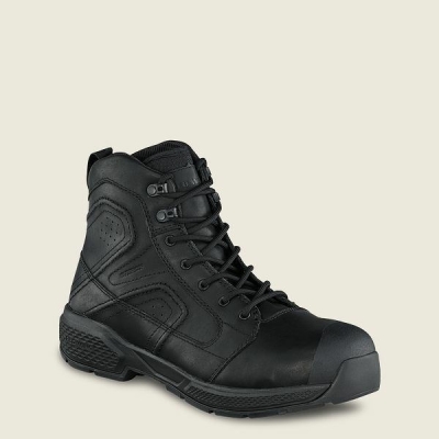 Men's Red Wing Exos Lite 6-inch Waterproof Safety Toe Boots Black | NZ1456TFH