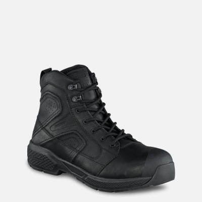 Men's Red Wing Exos Lite 6-inch Waterproof Safety Shoes Black | NZ4306UPV
