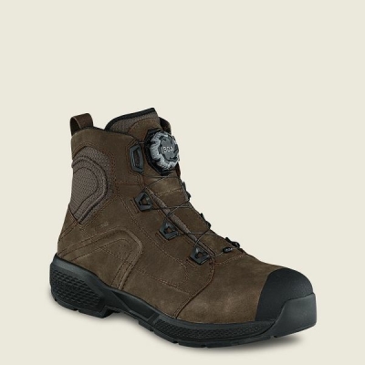 Men's Red Wing Exos Lite 6-inch Waterproof Safety Toe Boot Work Boots Brown | NZ8176MUX