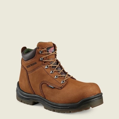 Men's Red Wing King Toe 6-inch Insulated, Waterproof Safety Toe Boot Work Boots Brown | NZ4167WKI