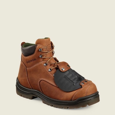 Men's Red Wing King Toe 6-inch Metguard Boot Safety Toe Boots Brown | NZ6734LVC