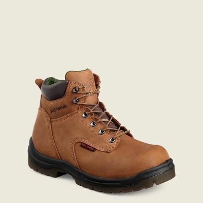 Men's Red Wing King Toe 6-inch Safety Toe Boot Work Boots Brown | NZ6987SEF