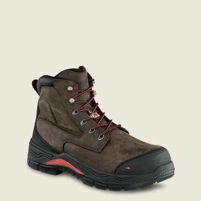 Men's Red Wing King Toe ADC 6-inch Insulated, Waterproof CSA Safety Toe Boots Brown / Black | NZ8957HTG