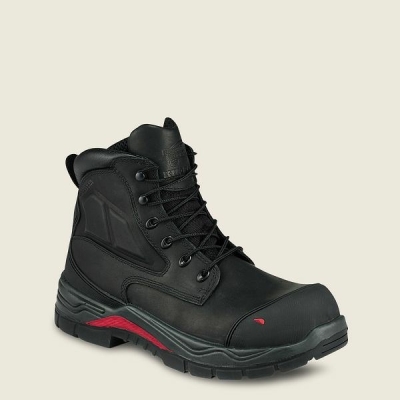 Men's Red Wing King Toe ADC 6-inch Waterproof Safety Toe Boots Black | NZ8795MFQ