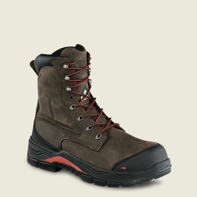 Men's Red Wing King Toe ADC 8-inch Insulated, Waterproof CSA Safety Toe Boot Work Boots Grey | NZ0367PBE