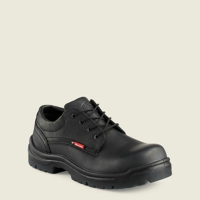 Men's Red Wing King Toe Safety Toe Oxford Work Shoes Black | NZ3410UKM