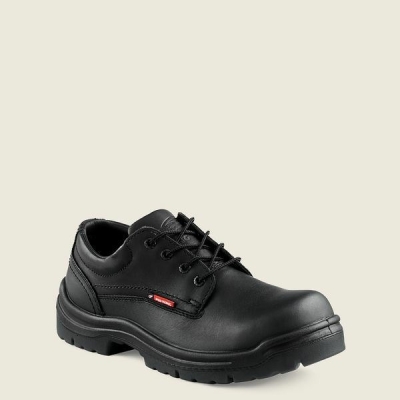Men's Red Wing King Toe Soft Toe Oxford Work Shoes Black | NZ3716CNE