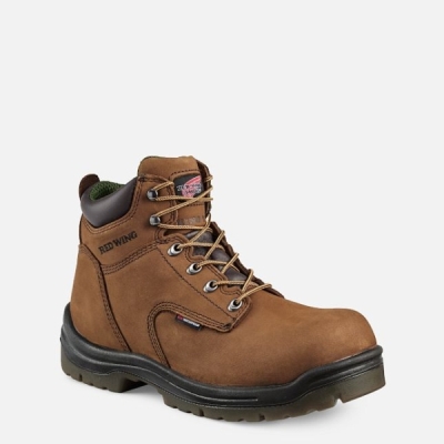 Men's Red Wing King Toe® 6-inch Insulated Waterproof Shoes Brown | NZ5871QMT