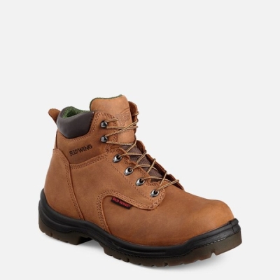 Men's Red Wing King Toe® 6-inch Safety Shoes Brown | NZ7532YVR