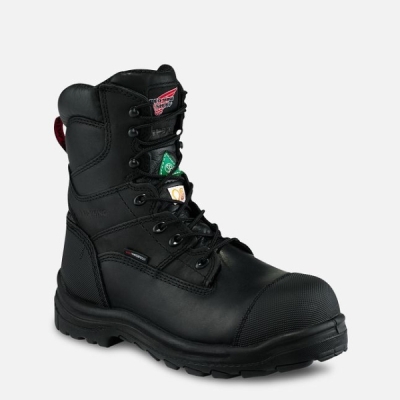Men's Red Wing King Toe® 8-inch Waterproof CSA Work Boots Black | NZ2634KJL