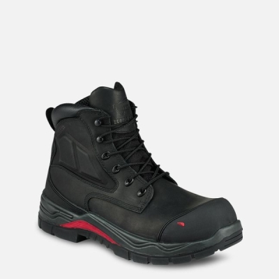 Men's Red Wing King Toe® Adc 6-inch Waterproof Shoes Black | NZ7390THZ