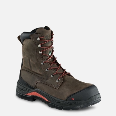 Men's Red Wing King Toe® Adc 8-inch Insulated, Waterproof CSA Work Boots Brown | NZ2045COD