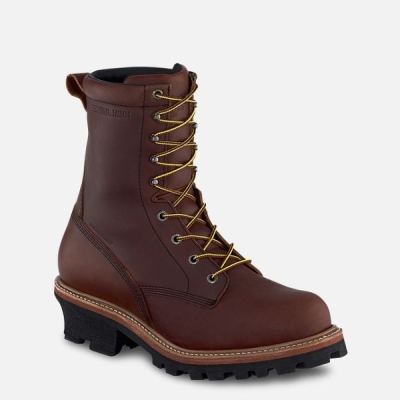 Men's Red Wing Loggermax 9-inch Insulated, Waterproof Logger Work Boots Brown | NZ2013JLS