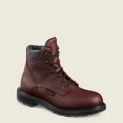 Men's Red Wing SuperSole 2.0 6-inch Safety Toe Boots Brown | NZ3806AFS