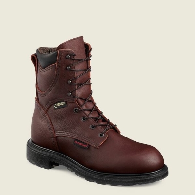 Men's Red Wing SuperSole 2.0 8-inch Insulated, Waterproof Soft Toe Boot Work Boots Brown | NZ6158RFT