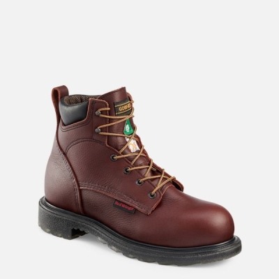 Men's Red Wing Supersole® 2.0 6-inch CSA Waterproof Shoes Brown | NZ9846TUD