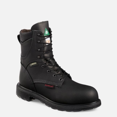 Men's Red Wing Supersole® 2.0 8-inch Insulated CSA Waterproof Shoes Black | NZ5182OIC