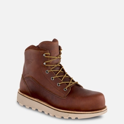 Men's Red Wing Traction Tred Lite 6-inch Waterproof Work Boots Brown | NZ0987CHG