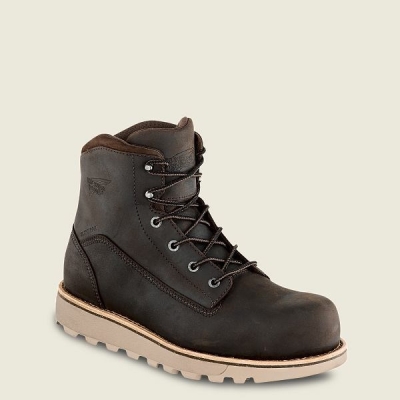 Men's Red Wing Traction Tred Lite 6-inch Waterproof Safety Toe Boots Brown | NZ3841TAE