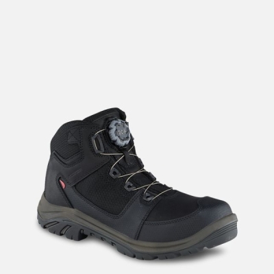 Men's Red Wing Tradesman 5-inch Waterproof Hiker Work Boots Black | NZ2781PCZ