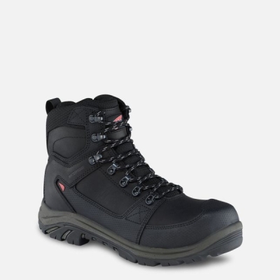 Men's Red Wing Tradesman 6-inch Side-Zip Waterproof Shoes Black | NZ1354OWL