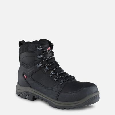 Men's Red Wing Tradesman 6-inch Side-Zip Waterproof Safety Shoes Black | NZ7851VQJ