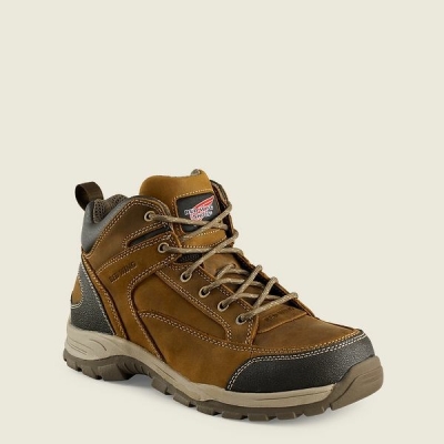 Men's Red Wing TruHiker 5-inch Soft Toe Hiking Boots Brown | NZ7851LQJ