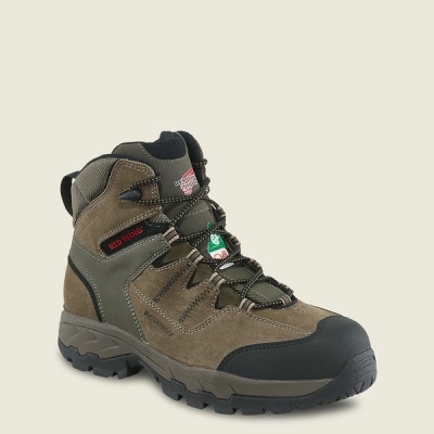 Men's Red Wing TruHiker 6-inch Waterproof CSA Safety Toe Hiking Boots Grey | NZ4802MNF