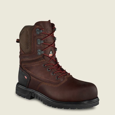 Women's Red Wing Brnr XP 8-inch Waterproof, CSA Safety Toe Boot Work Boots Black | NZ8506MLS